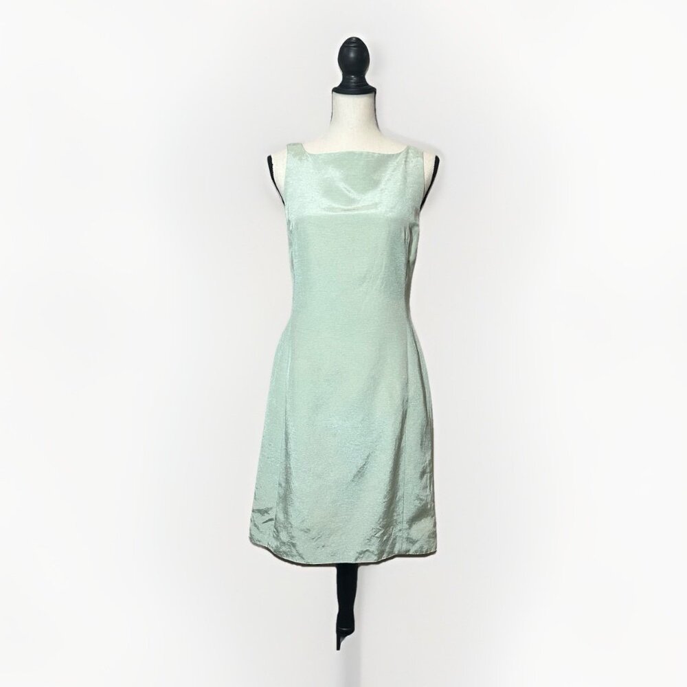 Nicole Miller Dress Women’s Size 12 Light Green Mid Length Square Neck